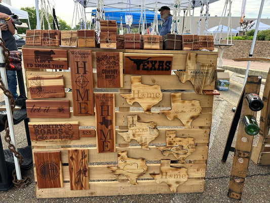 Image is of Hold Fast Milling & Design Sign Display from a local market in Texas.