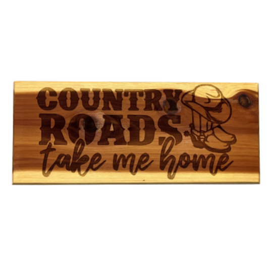 Country Roads Sign