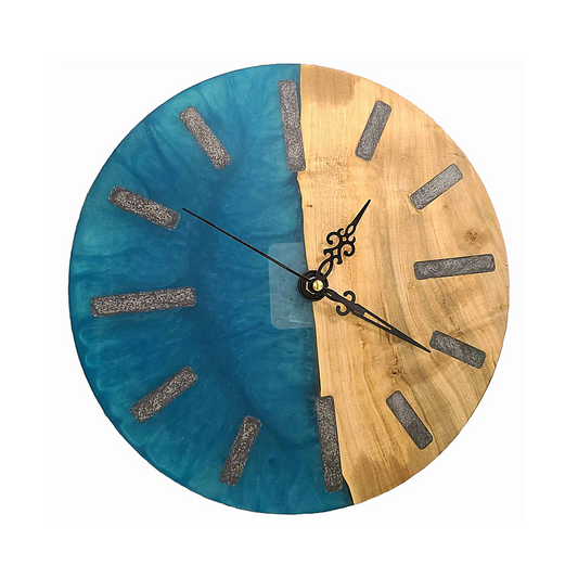 Epoxy Clock Blue