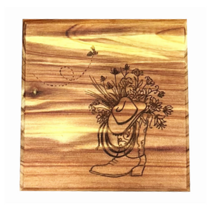 Cedar Bumblebee Coaster Set of 4 Image 4