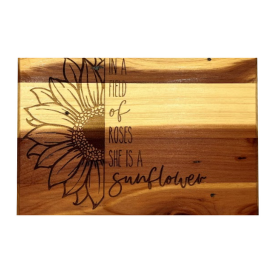 Sunflower Cedar Sign